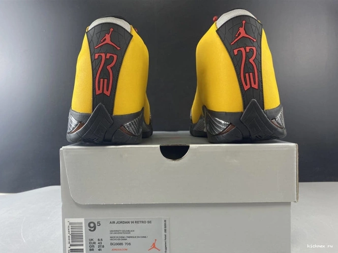Cheap 14 AIR BQ3685-706 JORDAN GOLD UNIVERSITY RETRO 0812